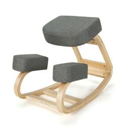 SP37687GR Ergonomic Kneeling Chair Rocking Office Desk Stool Upright Posture, Gray -  Total Tactic