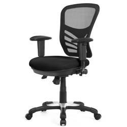 Picture of Total Tactic CB10140DK Ergonomic Mesh Office Chair with Adjustable Back Height & Armrests&#44; Black