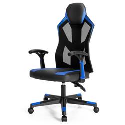 Picture of Total Tactic CB10172BL Gaming Chair with Adjustable Mesh Back, Blue