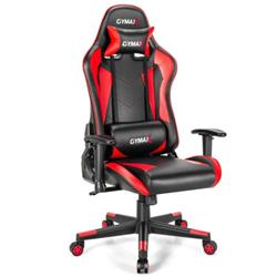 Picture of Total Tactic CB10207RE Gaming Adjustable Swivel Racing Style Computer Office Chair, Red