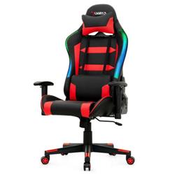 Picture of Total Tactic CB10222RE Adjustable Swivel Gaming Chair with LED Lights & Remote&#44; Red