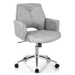 Picture of Total Tactic CB10227GR Adjustable Hollow Mid Back Leisure Office Chair with Armrest, Gray