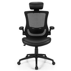 Picture of Total Tactic CB10245DK High-Back Executive Chair with Adjustable Lumbar Support & Headrest&#44; Black