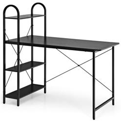 CB10254DK 48 in. Reversible Computer Desk with Storage Shelf, Black