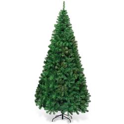 CM19724 8 ft. Artificial PVC Hinged Christmas Tree with Solid Metal Stand