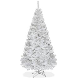 CM19734 6 ft. White Artificial PVC Christmas Tree with Stand