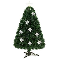 CM20527 4 x 5 x 6 ft. LED Optic Artificial Christmas Tree with Snowflakes