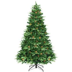 CM20636 7.5 ft. Artificial Christmas Tree with LED Lights & Pine Cones