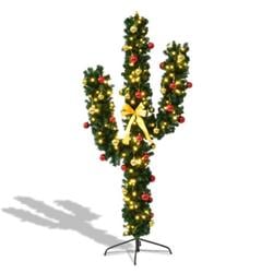 CM20646 7 ft. Artificial Cactus Christmas Tree with Lights