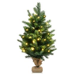 CM22103 24 in. Tabletop Fir Artificial Christmas Tree with LED Lights