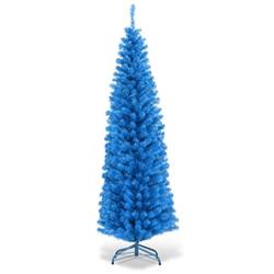 CM22106 6 ft. Unlit Pencil Slim Tree Artificial Christmas Tree
