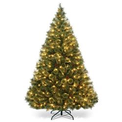 CM22350 6 ft. Pre-Lit PVC Artificial Carolina Pine Tree with LED Lights