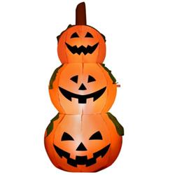 CM22761US 5 ft. Halloween Inflatable 3-Pumpkin Stack Ghost