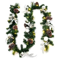 CM22796 9 ft. Pre-Lit Artificial Christmas Garland with LED Lights
