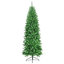 CM22811 7 ft. PVC Hinged Pre-Lit Artificial Fir Pencil Christmas Tree with 150 Warm White UL-listed Lights