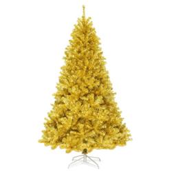 CM22829 6 x 7.5 ft. Artificial Tinsel Christmas Tree Hinged with Foldable Stand -  Total Tactic