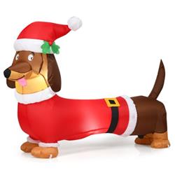 CM22881US 5 ft. Inflatable Christmas Dog with LED Light, Red
