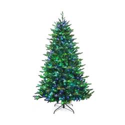 CM23484US 7 ft. Pre-Lit Artificial Hinged Christmas Tree with APP Controlled LED Lights