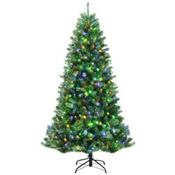CM23525US 6 ft. Artificial Hinged Christmas Tree with Remote-controlled Color-changing LED Lights
