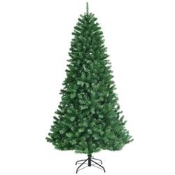 CM23526US 7 ft. Artificial Hinged Christmas Tree with Remote-controlled Color-changing LED Lights