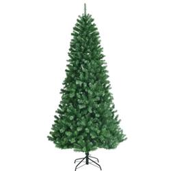 CM23527US 8 ft. Artificial Hinged Christmas Tree with Remote-controlled Color-changing LED Lights