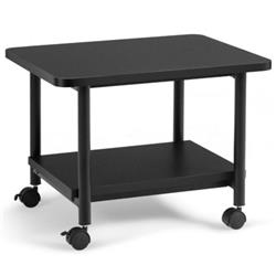 HW62954BK Under Desk Printer Stand with 360 deg Swivel Casters, Black