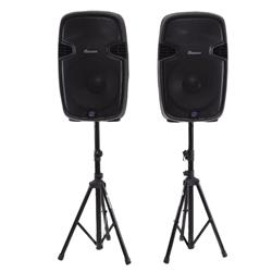 EP23458 Dual 12 in. 2-Way 2000W Powered Speakers with Bluetooth