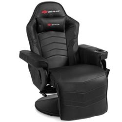 Picture of Total Tactic HW63196BK Ergonomic High Back Massage Gaming Chair with Pillow&#44; Black
