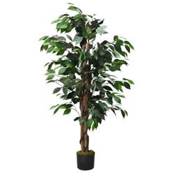 HW63227 4 ft. Indoor & Outdoor Trunks Artificial Ficus Silk Tree