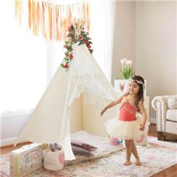 Picture of Total Tactic HW63257 Kids Lace Teepee Tent Folding Children Playhouse with Bag