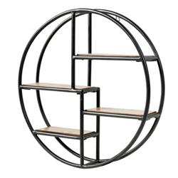 HW63372 Hanging Storage Shelf Circular Wall-Mounted 4-Tier Rack