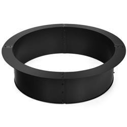 HW63414 36 in. Round Steel Fire Pit Ring Liner for Outdoor Backyard