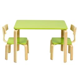 Picture of Total Tactic HW63872GN Kids Wooden Activity Table & 2 Chair Set&#44; Green - 3 Piece