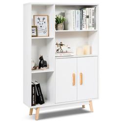 HW63875 Floor Storage Free Standing Wooden Display Bookcase