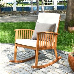 Picture of Total Tactic HW63886 Outdoor Acacia Garden Wood Rocking Chair