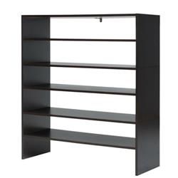 HW63971BN 31 in. Stackable Multi-Shape Shoe Rack, Brown - 3 Piece