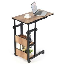 HW64014 C-Shape Mobile Snack End Side Sofa Laptop Table