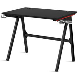 HW64032 Ergonomic PC Computer Gaming Desk with Cup Holder Headphone Hook