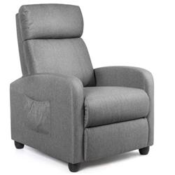 Picture of Total Tactic HW64114GR Recliner Sofa Wingback Chair with Massage Function&#44; Gray