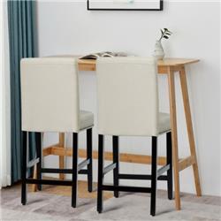 Picture of Total Tactic HW64223BE 25 in. Kitchen Chair with Rubber Wood Legs, Beige
