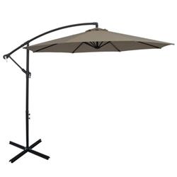 Picture of Total Tactic NP10171CF 10 ft. Offset Umbrella with 8 Ribs Cantilever & Cross Base Tilt Adjustment&#44; Brown