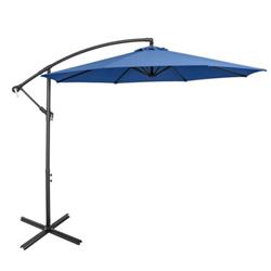 Picture of Total Tactic NP10171NY 10 ft. Offset Umbrella with 8 Ribs Cantilever & Cross Base Tilt Adjustment&#44; Blue