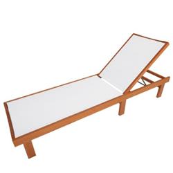 NP10183 Solid Wood Back Adjustable Patio Lounge Chair