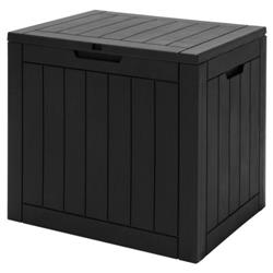 NP10310BK 30 gal Deck Box Storage Container Seating Tools, Black