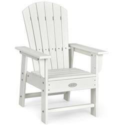 NP10379WH Patio Kids Adirondack Chair with Ergonomic Backrest, White