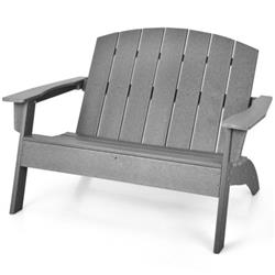 NP10381GR Patio Weather Resistant Adirondack Loveseat, Gray