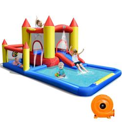 Picture of Total Tactic NP10386 Inflatable Water Slide Castle Kids Bounce House with 480W Blower