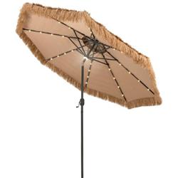 NP10391 10 ft. Hawaiian Style Solar Lighted Thatched Tiki Patio Umbrella