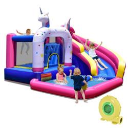 Picture of Total Tactic NP10432 Unicorn Bounce Castle with 480W Air Blower