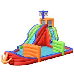 Picture of Total Tactic NP10441 6-in-1 Kids Pirate Ship Water Slide Inflatable Bounce House with Water Guns without Blower